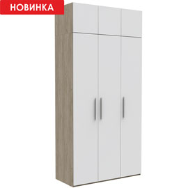 Шкаф с антресолью Наполи (дуб Крафт серый)