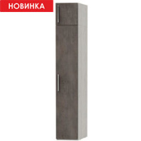 Угловой шкаф-пенал с антресолью Наполи (дуб Крафт белый) правый