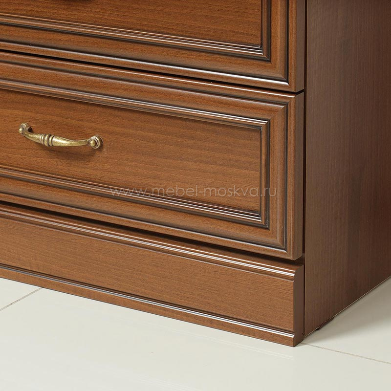 Неглубокий шкаф-пенал c ящиками Верди (орех Леванте)